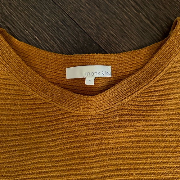 Monk & Lou Ribbed Sweater size small - burnt orange - Picture 8 of 9
